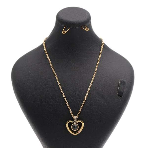 گردنبند دخترانه مدل 71971 قلبی عشق لاو دوستت دارم به صد زبان کد 1252