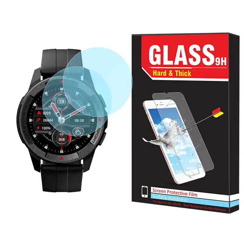 محافظ صفحه نمایش شیشه ای هارد اند تیک مدل SH-HT مناسب برای ساعت هوشمند میبرو X1 بسته دو عددی