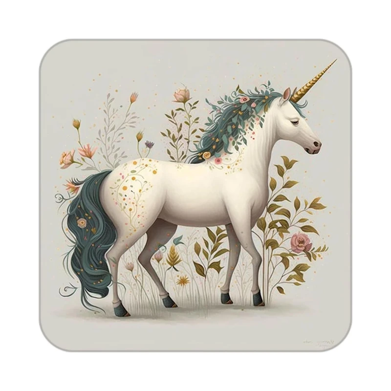 زیر لیوانی کاکتی طرح اسب تک شاخ و یونیکورن مدل mp32811