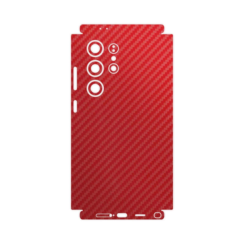 برچسب پوششی ماهوت مدل Red-Fiber-FullSkin مناسب برای گوشی موبایل سامسونگ Galaxy S24 Ultra