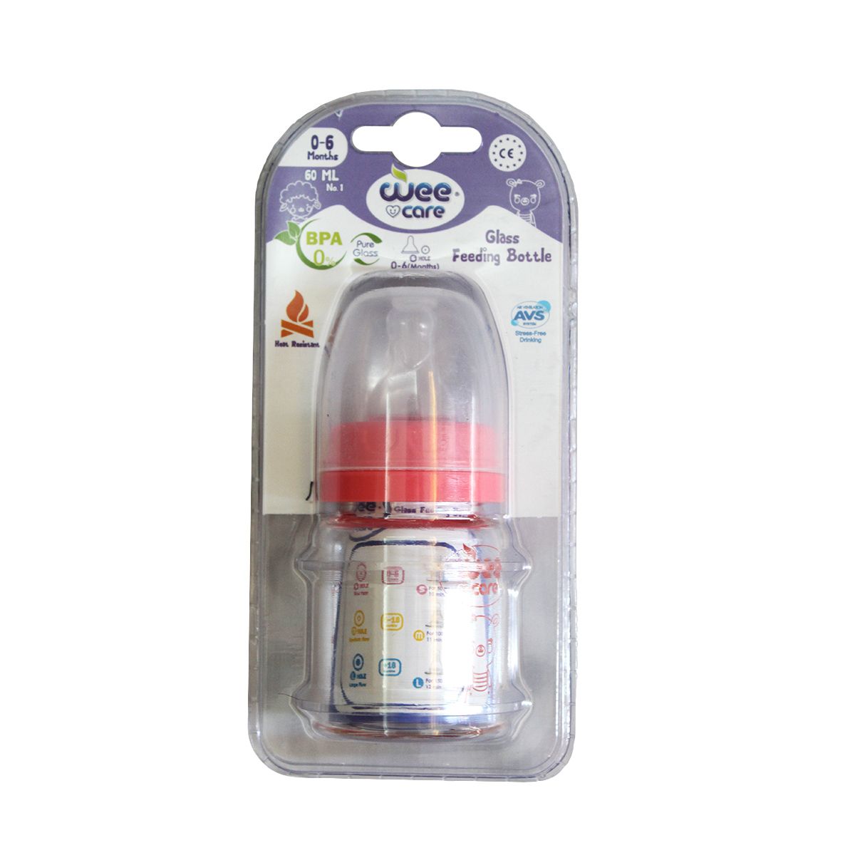 شیشه شیر وی کر کد b302 ظرفیت 60 میلی لیتر - - 1