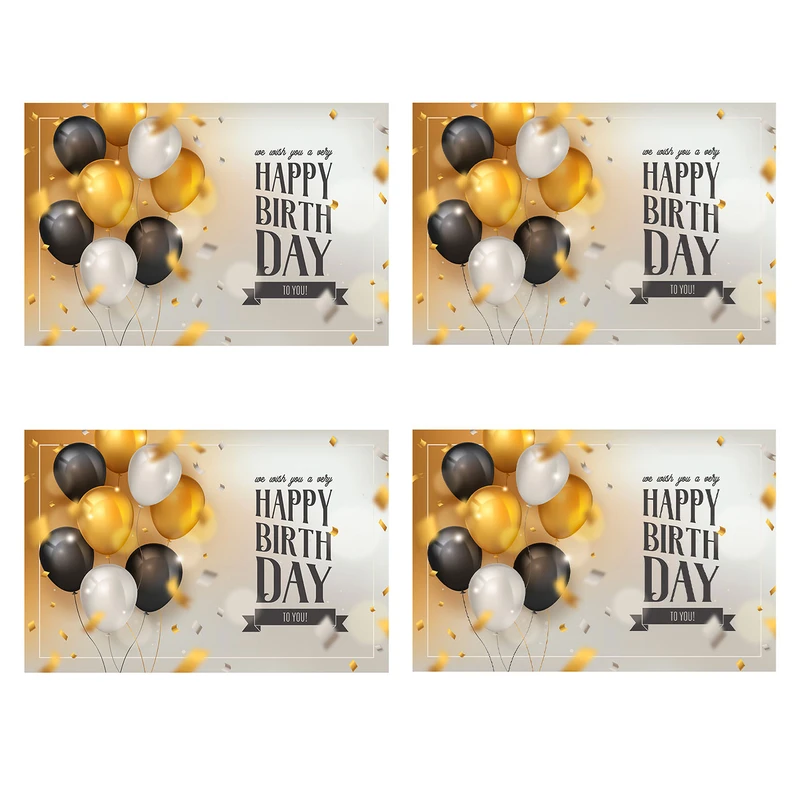 کارت پستال بادکنک آبی مدل تولد کد BIRTHDAY1مجموعه چهار عددی