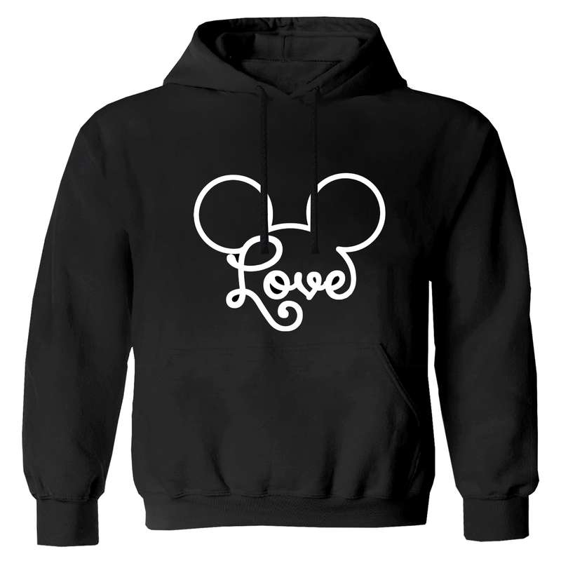 هودی دخترانه مدل میکی F18 LOVE رنگ مشکی