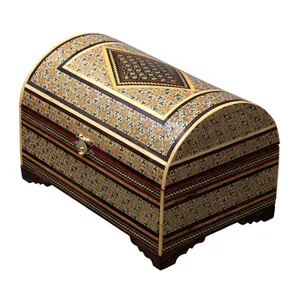 جعبه جواهرات خاتم کاری کد 2-70130 مدل صندوقی