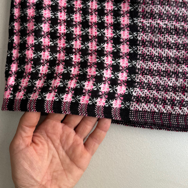 شال گردن زنانه مدل موهر چهار خانه راه راه پیچازی