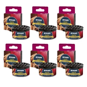 خوشبوکننده کنسروی خودرو آرئون مدل Ken با رایحه Apple And Cinnamon مجموعه 6 عددی
