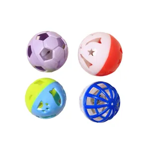 اسباب بازی گربه مدل توپ زنگوله دار بسته 4 عددی