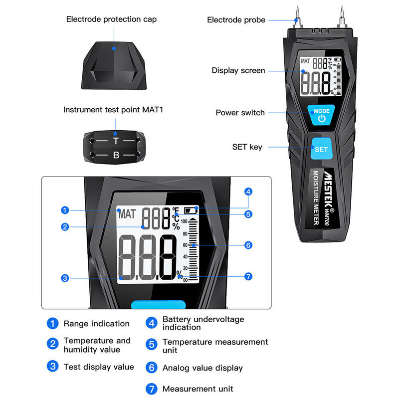 رطوبت سنج چوب مستک مدل WM700