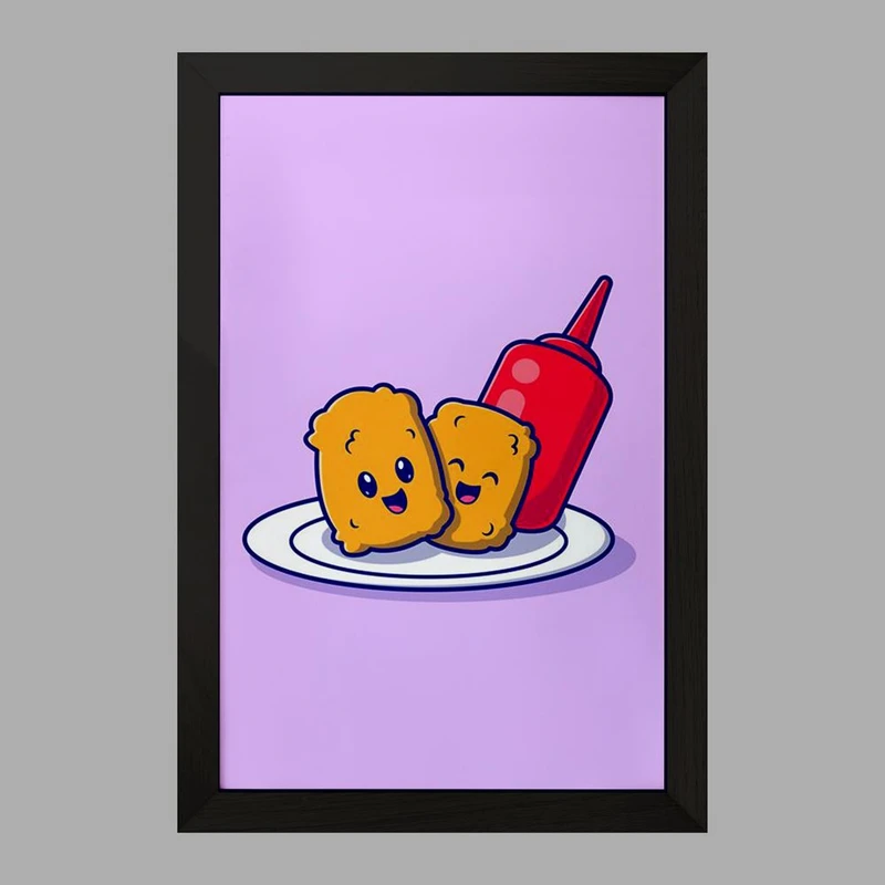 تابلو خندالو مدل فست فود  کد 29470