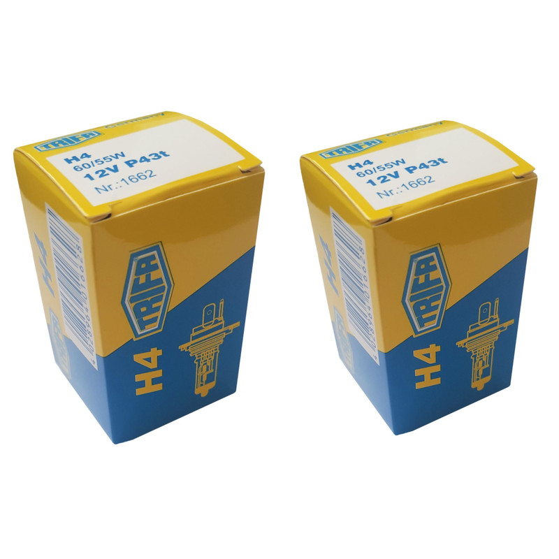 لامپ خودرو تریفا مدل 55W پایه H4 مناسب برای ساینا مجموعه دو عددی