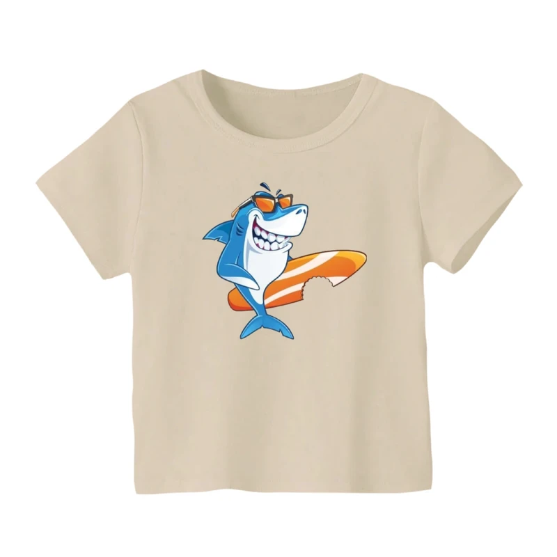 تی شرت آستین کوتاه بچگانه مدل کوسه کد ۱۰