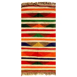 گلیم دستبافت کناره طول 2 متر مدل قشقایی کد GH00026