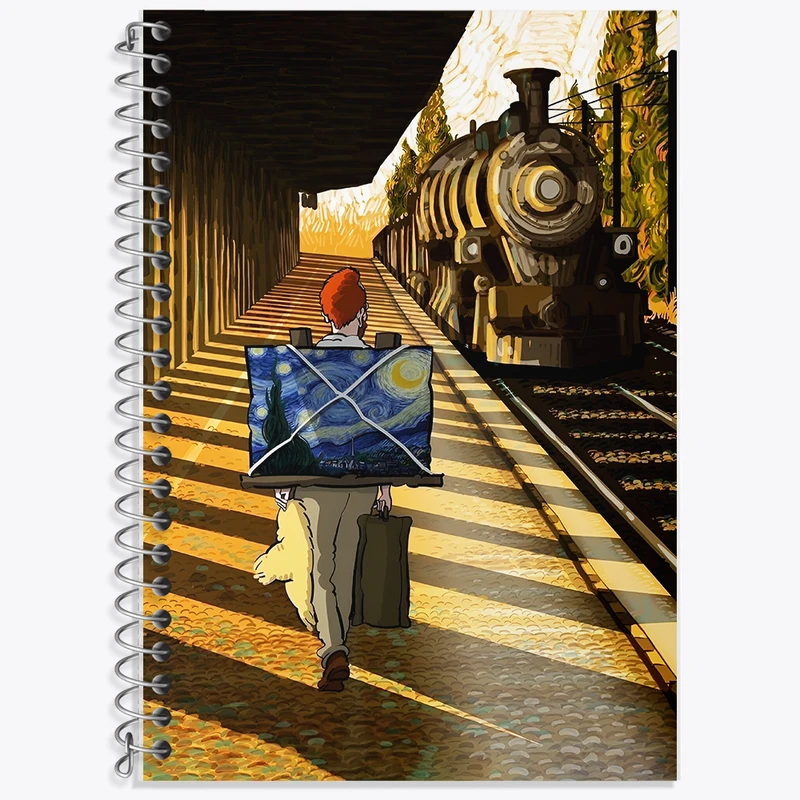 دفتر نت موسیقی 50 برگ خندالو طرح ونسان ونگوگ کد F5071