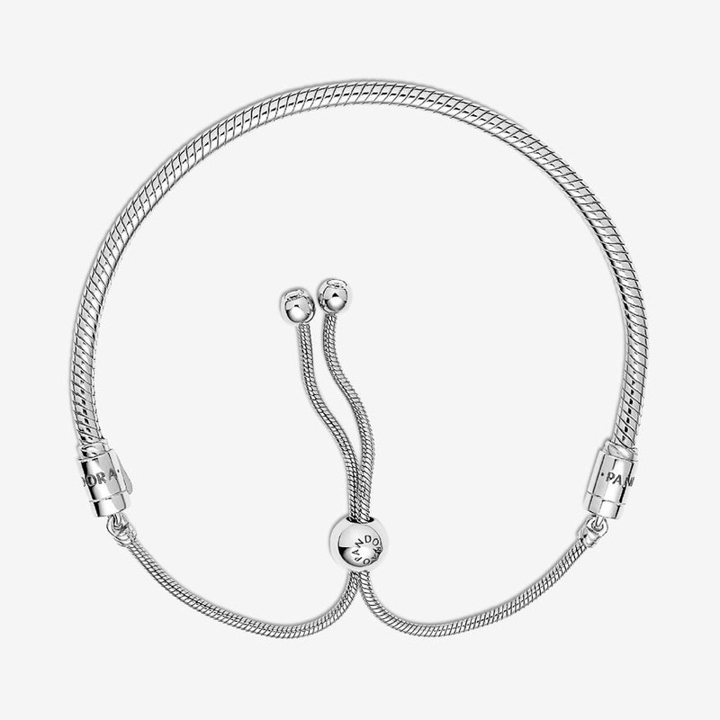 دستبند زنجیری نقره زنانه پاندورا مدل Moments snake chain slider 5911 دستبند زنجیری نقره زنانه پاندورا مدل Moments snake chain slider 5911
