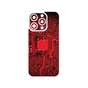 MAHOOT Red_Printed_Circuit_Board Cover Sticker for Apple iPhone 15 Pro