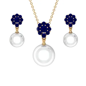 نیم ست طلا 18 عیار زنانه قیراط طرح فلاور کد GH1777