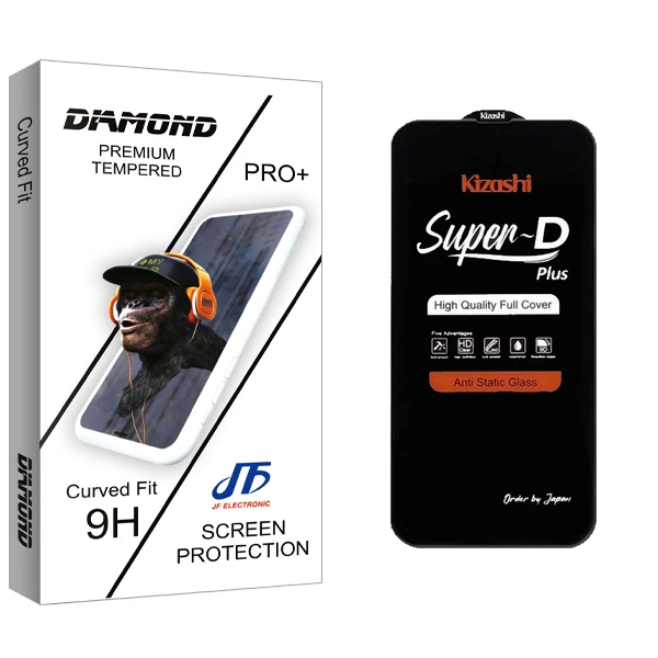 محافظ صفحه نمایش جی اف مدل Diamond Super Kizashi مناسب برای گوشی موبایل اپل iPhone 13