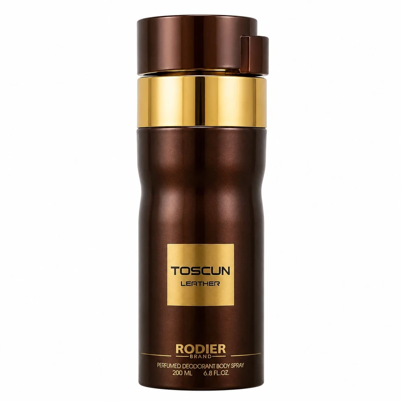 اسپری دئودورانت مردانه رودیر مدل Toscun leather حجم 200 میلی‌لیتر
