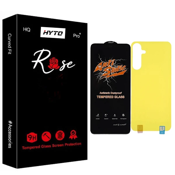 محافظ صفحه نمایش هیتو مدل Rose Antistatic Touch مناسب برای گوشی موبایل سامسونگ Galaxy a16 به همراه محافظ پشت گوشی
