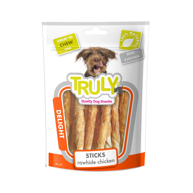 تشویقی سگ ترولی مدل Sticks Rawhide Chicken وزن 90 گرم