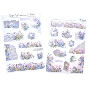 برچسب طرح برش خورده بولت ژورنال مدل floral planner مجموعه 2 عددی