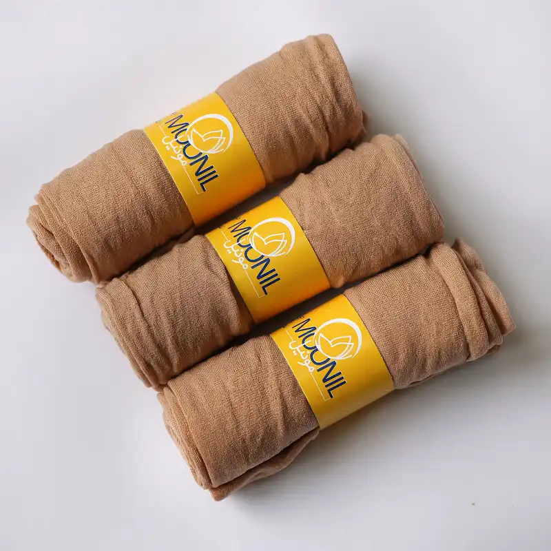 جوراب زنانه مونیل مدل کفه‌ دار پارازین رنگ کرم بسته 6 عددی