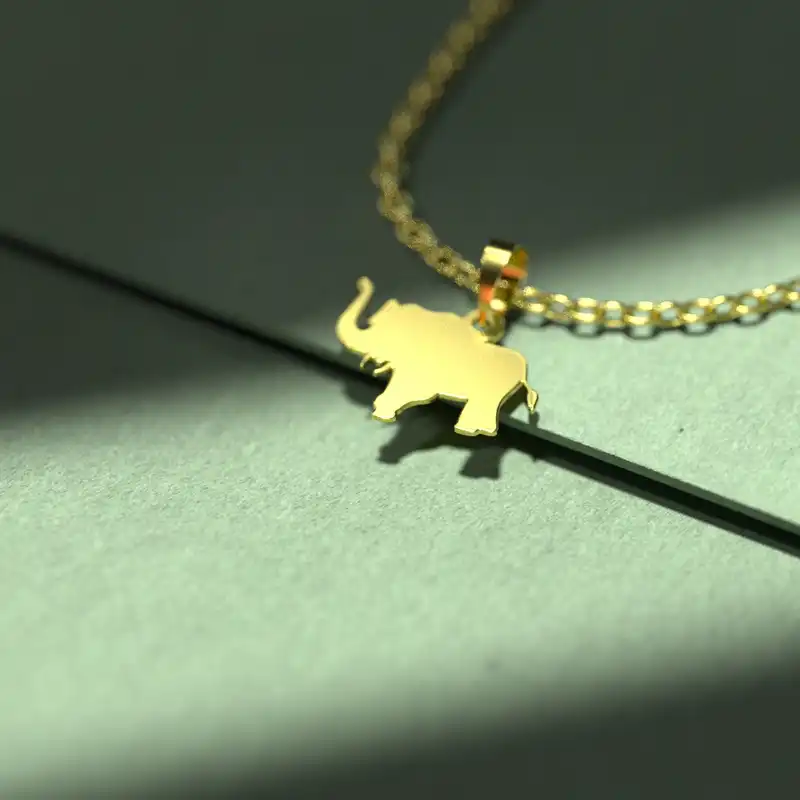 گردنبند طلا 18 عیار زنانه مدوپد مدل فیل کد B3-1-1307