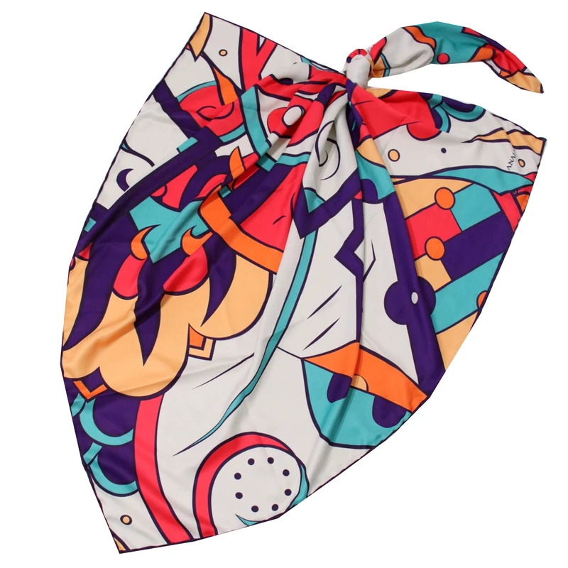 شال زنانه مدل ابریشم 90 دست دوز لاکچری کد ana-2950