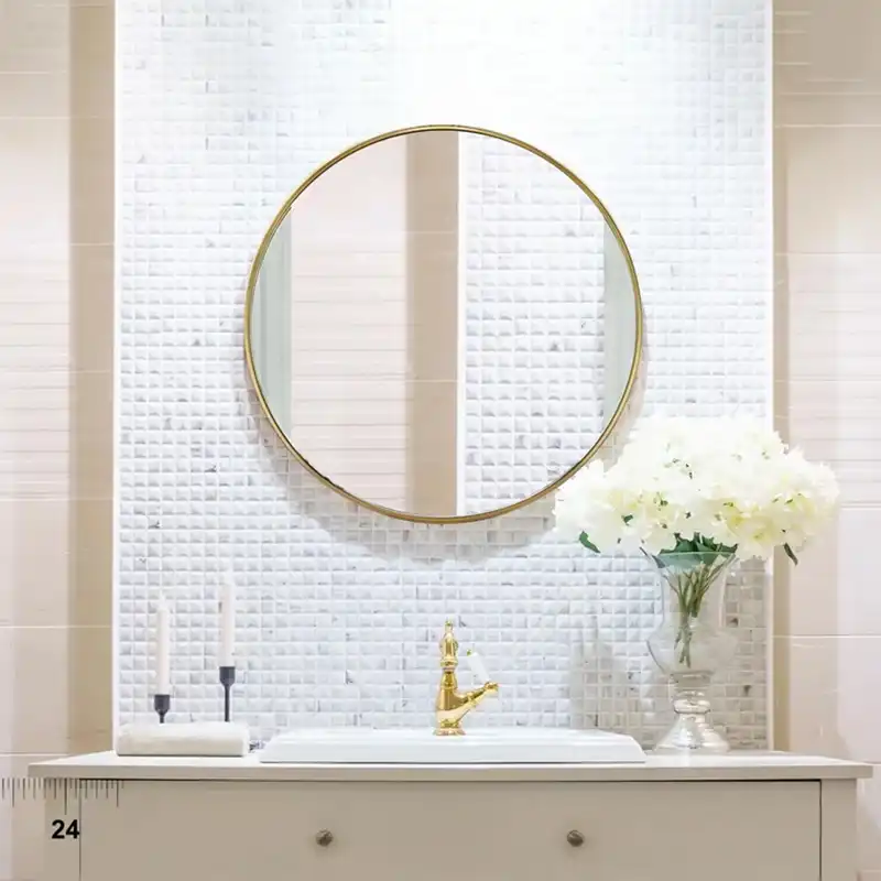 آینه مدل گرد فلزی طرح ظریف کد F-50