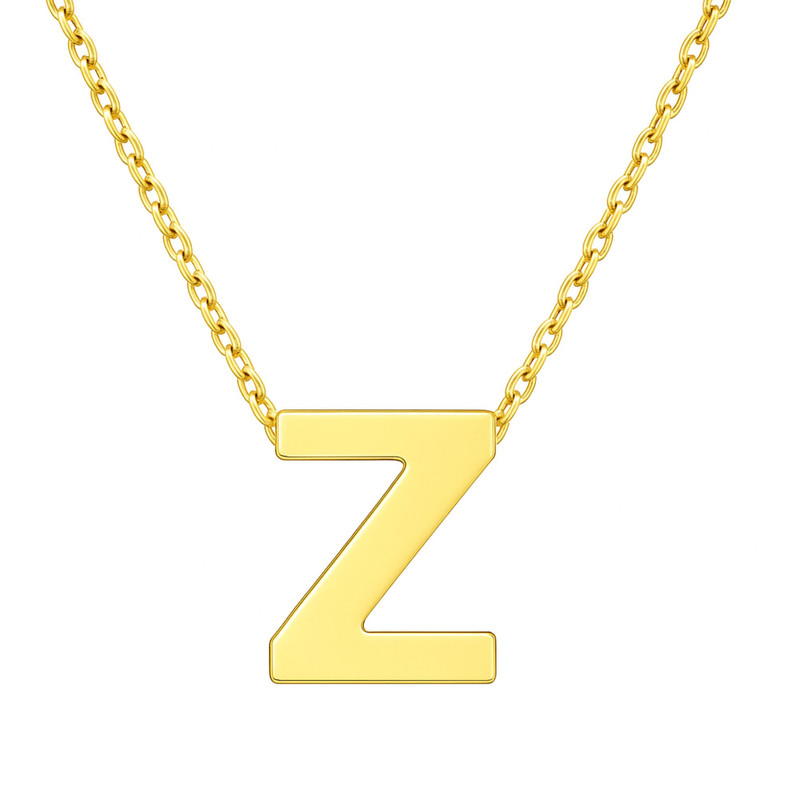 گردنبند طلا 18 عیار زنانه با طرح حلقهای (فلامینگو) گالری قو طلایی مدل حرف Z