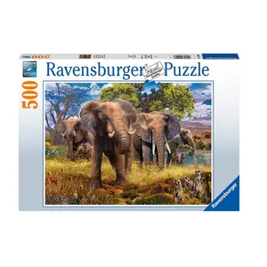 پازل 500 تکه راونزبرگر مدل Elephant Family کد 15040