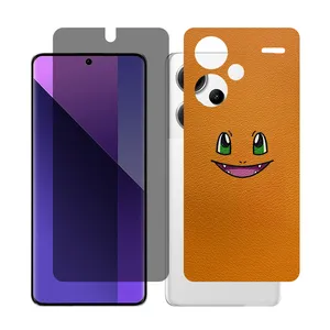 Glass Together model privacy Screen Protector Suitable for Xiaomi Redmi Note 13 Pro Plus Mobile Phone with Back cover sticker