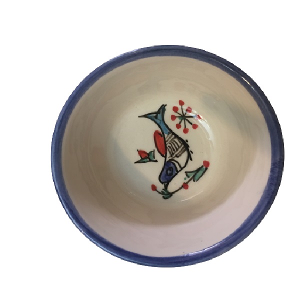 پیاله سفالی طرح پرنده