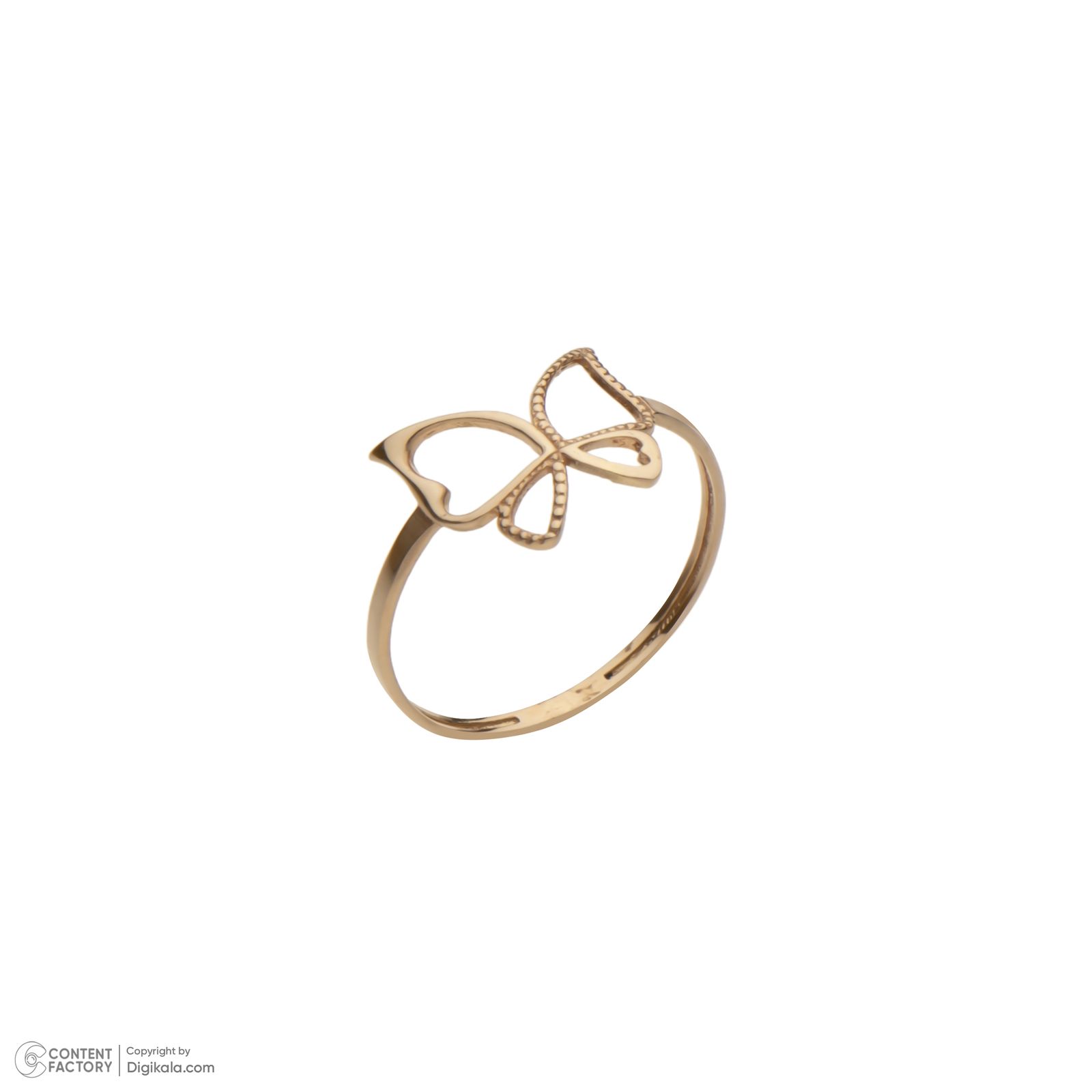 انگشتر طلا 18 عیار زنانه گلدم مدل پروانه R-3070023 -  - 4