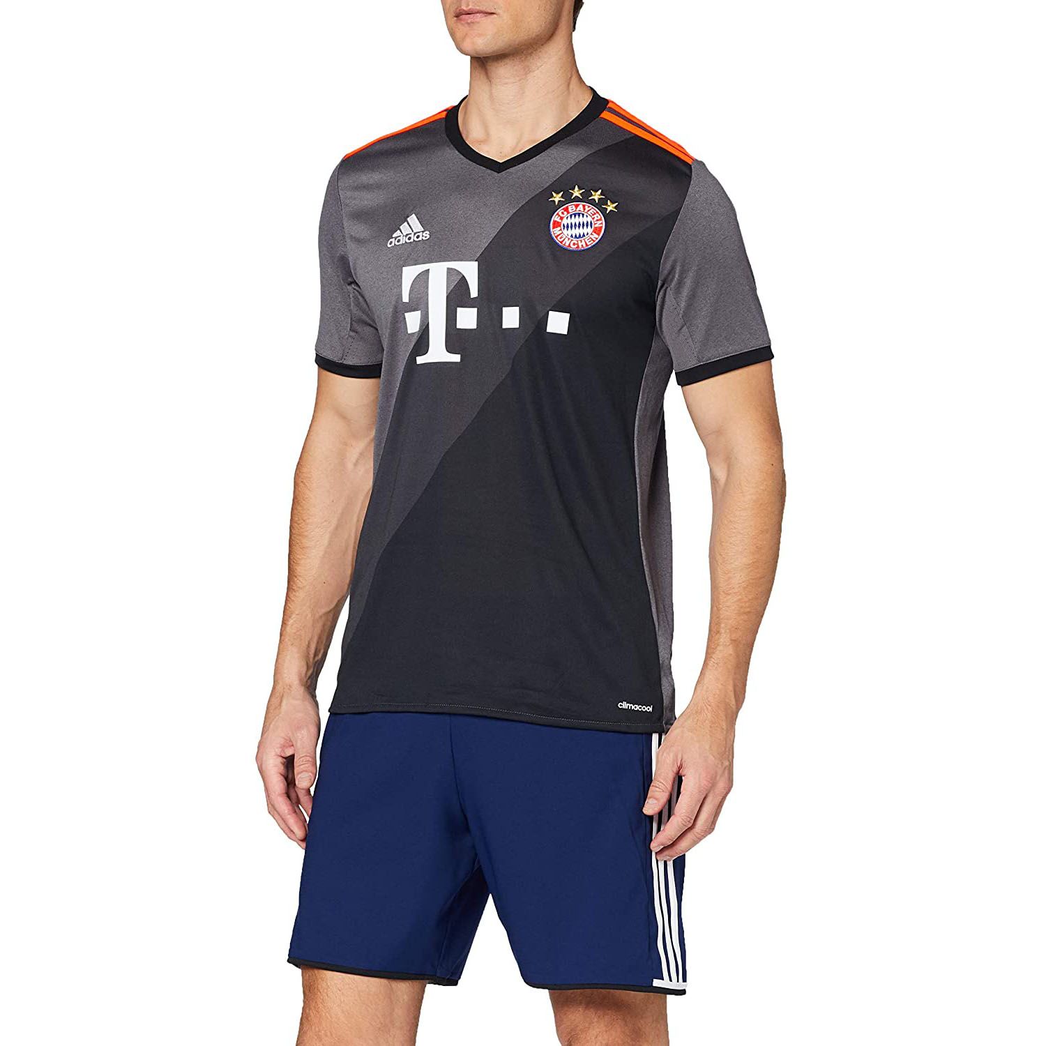 تی شرت ورزشی آستین کوتاه مردانه FC Bayern Munchen Away Replica - آدیداس - زغالي - 5
