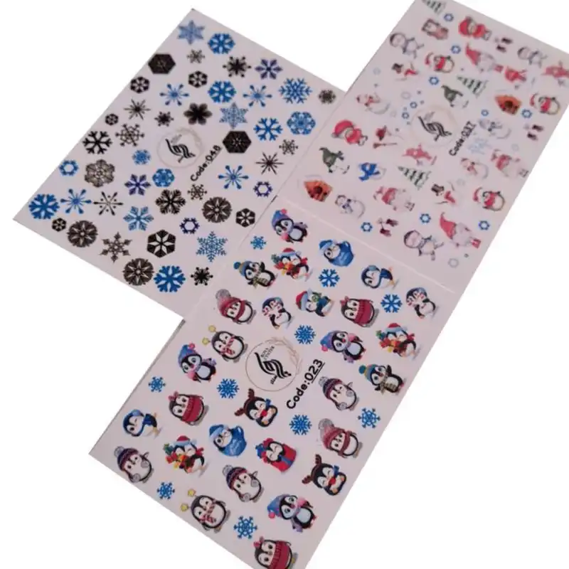 برچسب لنز ناخن مدل زمستانی7 مجموعه 3 عددی