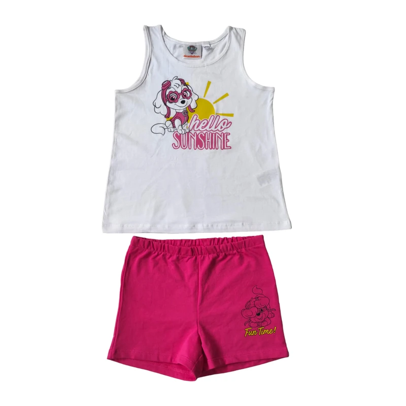 ست تاپ و شلوارک دخترانه پاو پاترول مدل A0