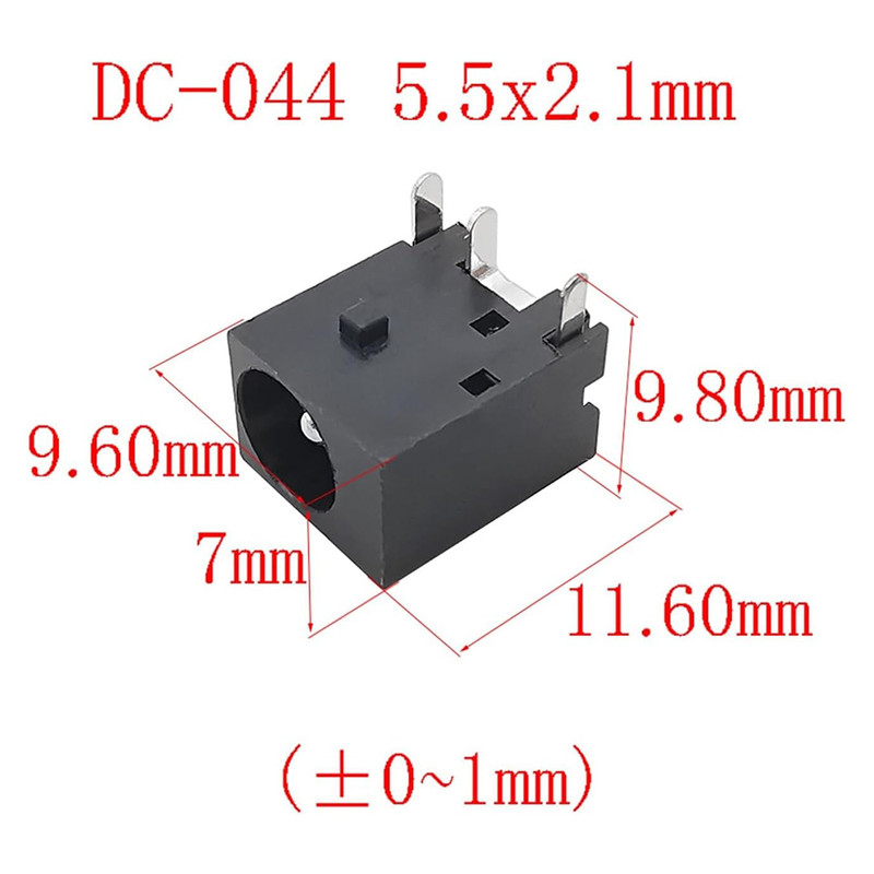 جک مادگی آداپتور مدل 5.5x2.1mm-DC044 بسته 2 عددی