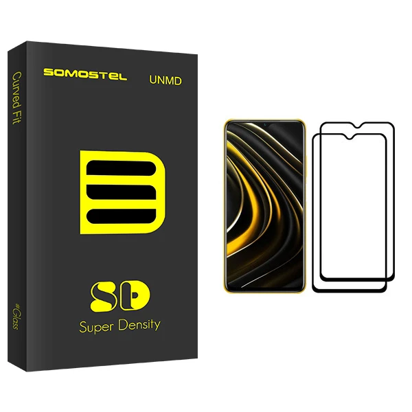 محافظ صفحه نمایش سوماستل مدل Sd Glass مناسب برای گوشی موبایل شیائومی Poco M3 بسته دو عددی