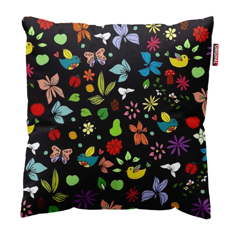  کوسن پاد آفرین طرح گل کد 2056 سایز 30*30 سانتی متر