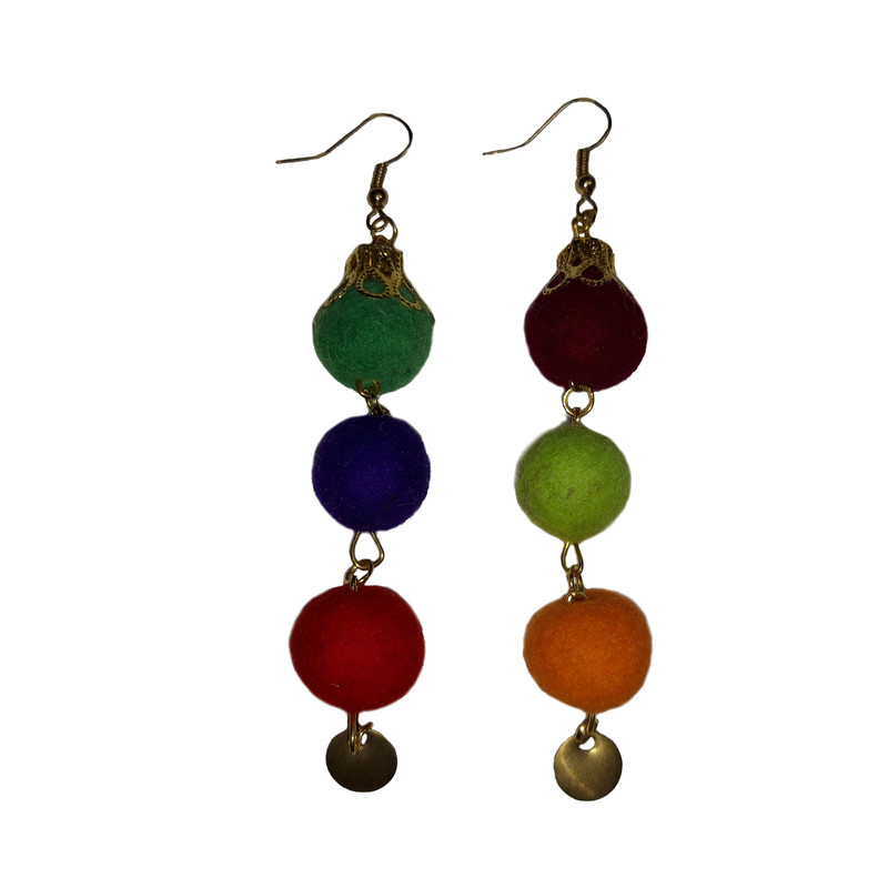 گوشواره دخترانه مدل توپی