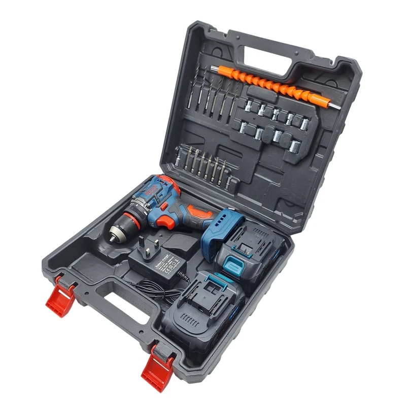 مجموعه 28 عددی دریل پیچ گوشتی شارژی براشلس صنعتی باس مدل life _ style