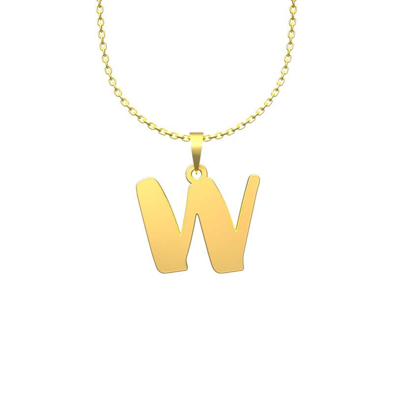 گردنبند طلا 18 عیار زنانه مدوپد مدل حرف W کد H2-1-1054 گردنبند طلا 18 عیار زنانه مدوپد مدل حرف W کد H2-1-1054