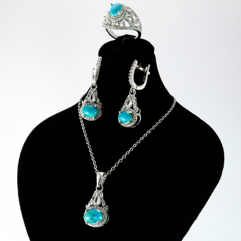 نیم ست نقره زنانه کد AV026-1