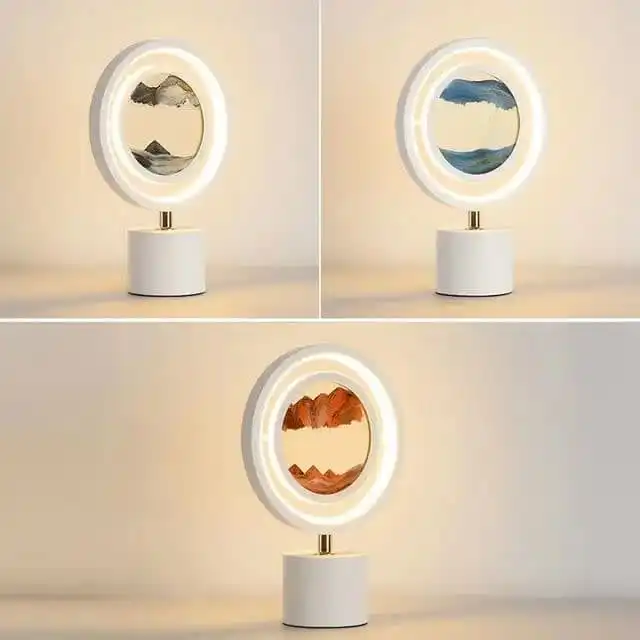 آباژور رومیزی مدل شنی سه رنگ