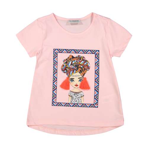 تی شرت دخترانه ال سی وایکیکی مدل S219325Z4-DMQ-LIGHTPINK