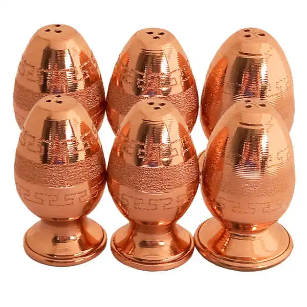 نمکدان مسی مدل زنجان مجموعه 6 عددی