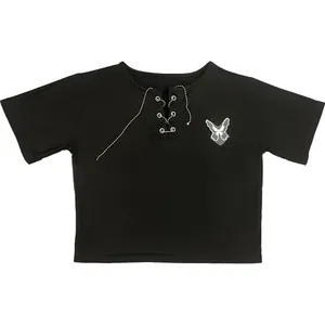 تی شرت آستین کوتاه زنانه مدل پروانه ای کد 5