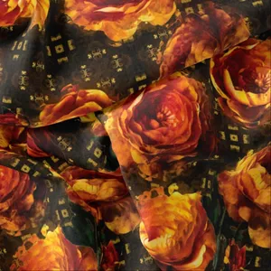 پارچه لباس مدل کرپ بوگاتی طرح گلدار کد 8010A