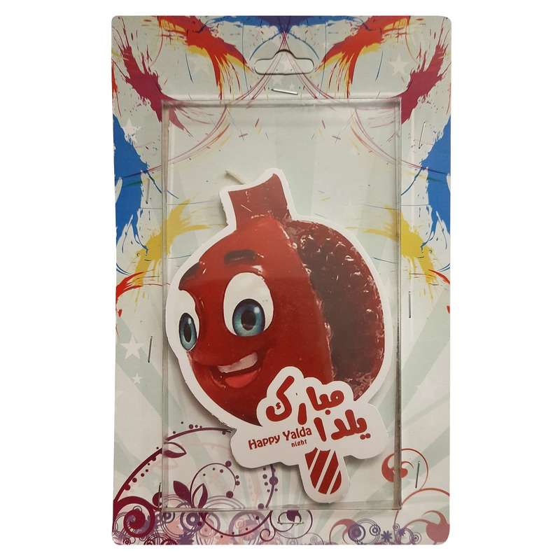 شمع مدل شب یلدا طرح انار خندان